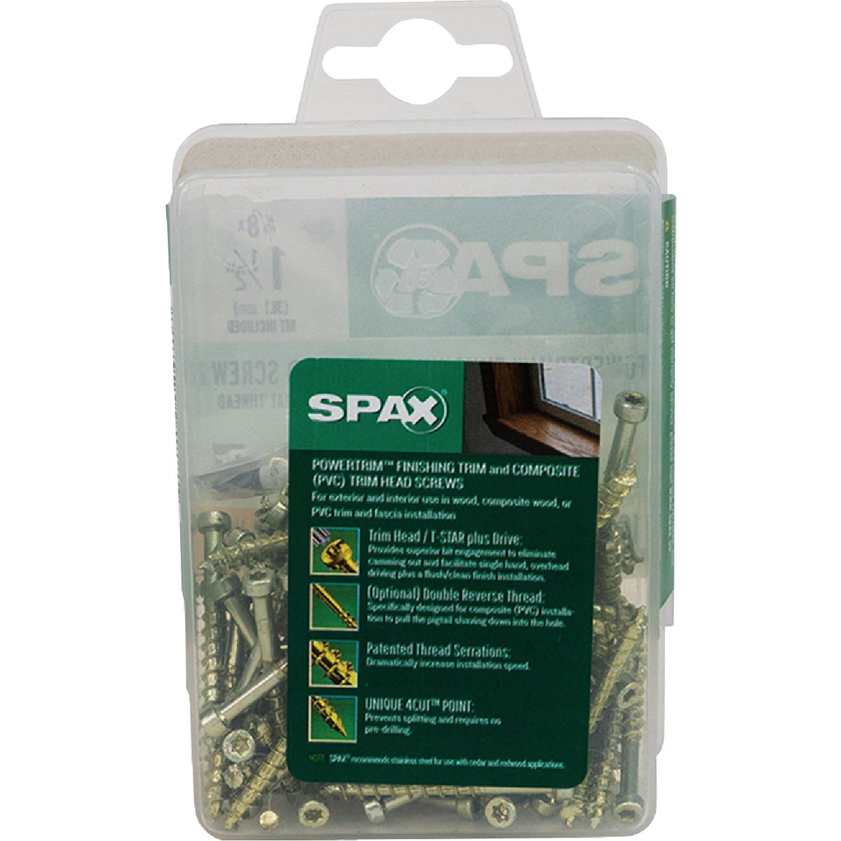 SPAX #8 x 1-1/2 In. T10 Plus Cylindrical Head HCR (Exterior Rated) Yellow Trim Screw (100 Ct.) Image 5