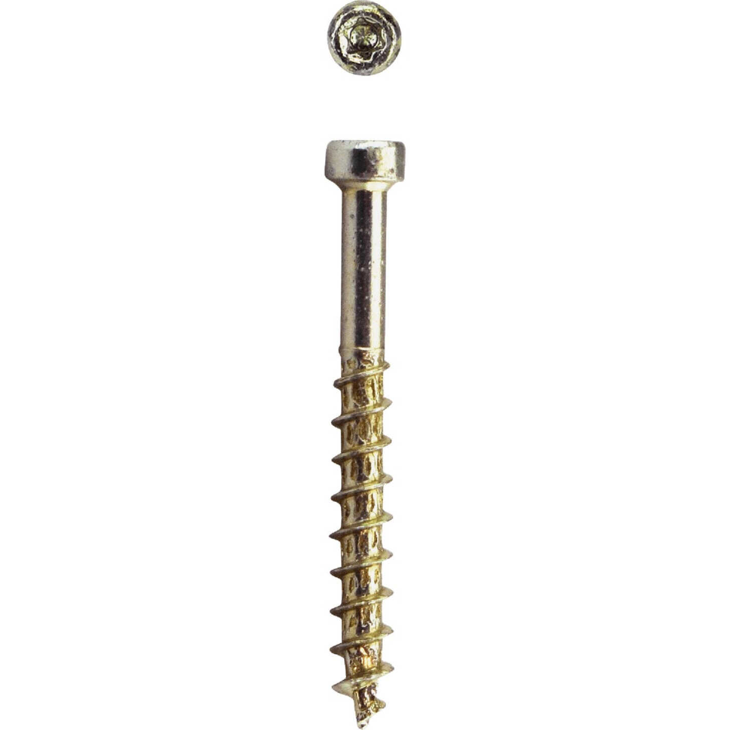 SPAX #8 x 1-1/2 In. T10 Plus Cylindrical Head HCR (Exterior Rated) Yellow Trim Screw (100 Ct.) Image 1