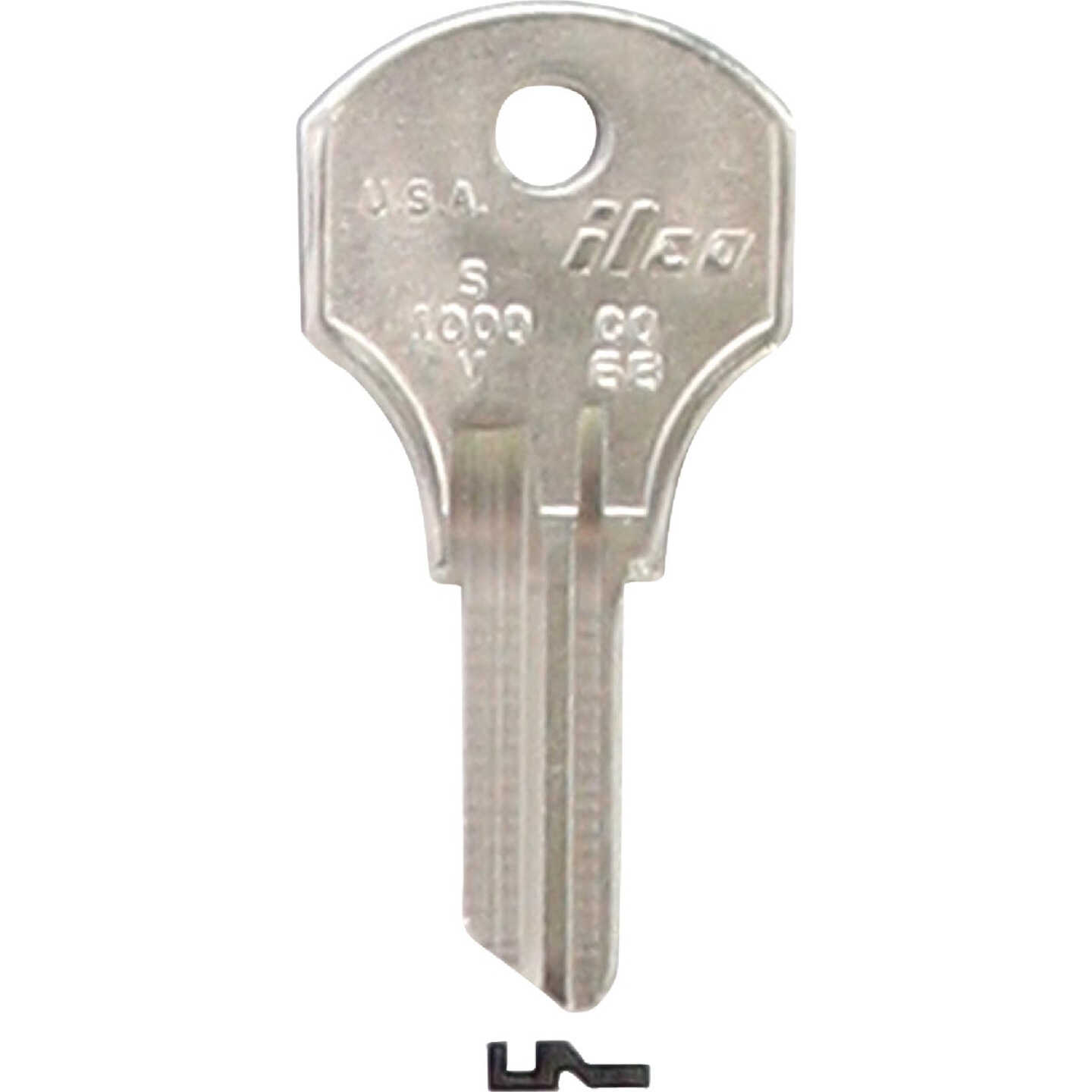 ILCO Corbin Nickel Plated File Cabinet Key CO68 / S1000V (10-Pack) Image 1