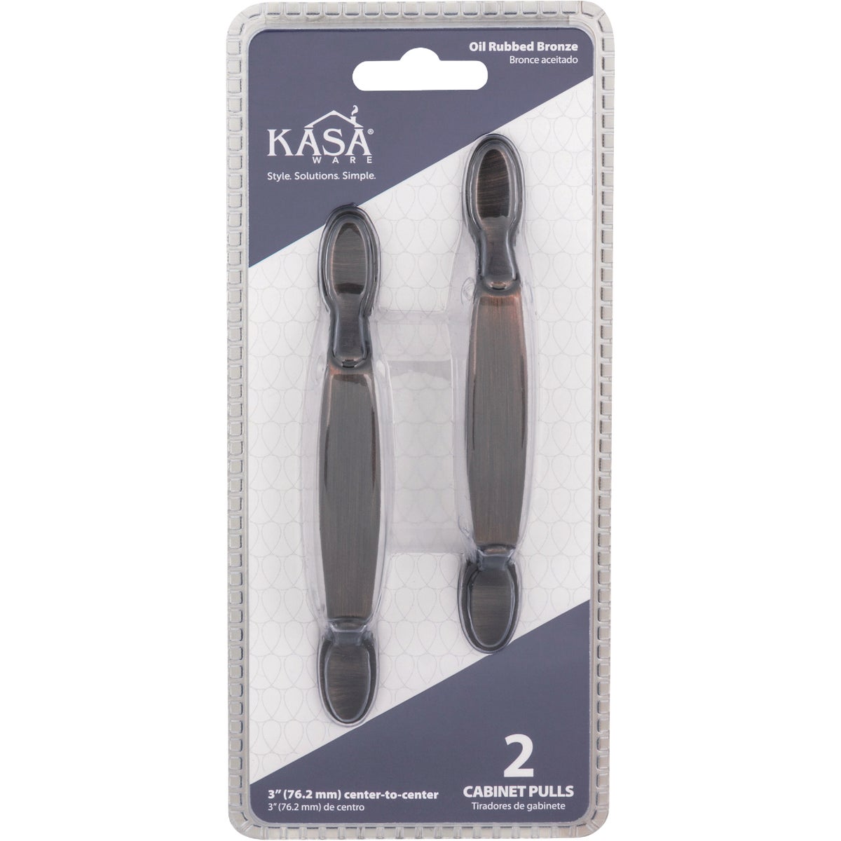 KasaWare 5 In. Brushed Oil Rubbed Bronze Cabinet Pull (2-Pack) Image 2