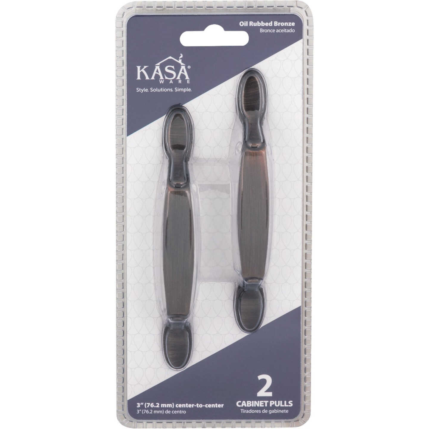 KasaWare 5 In. Brushed Oil Rubbed Bronze Cabinet Pull (2-Pack) Image 2