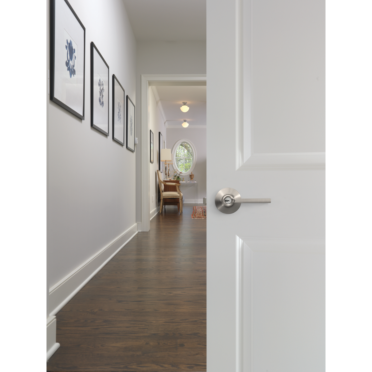 Schlage Latitude Satin Nickel Keyed Entry Door Lever Image 2