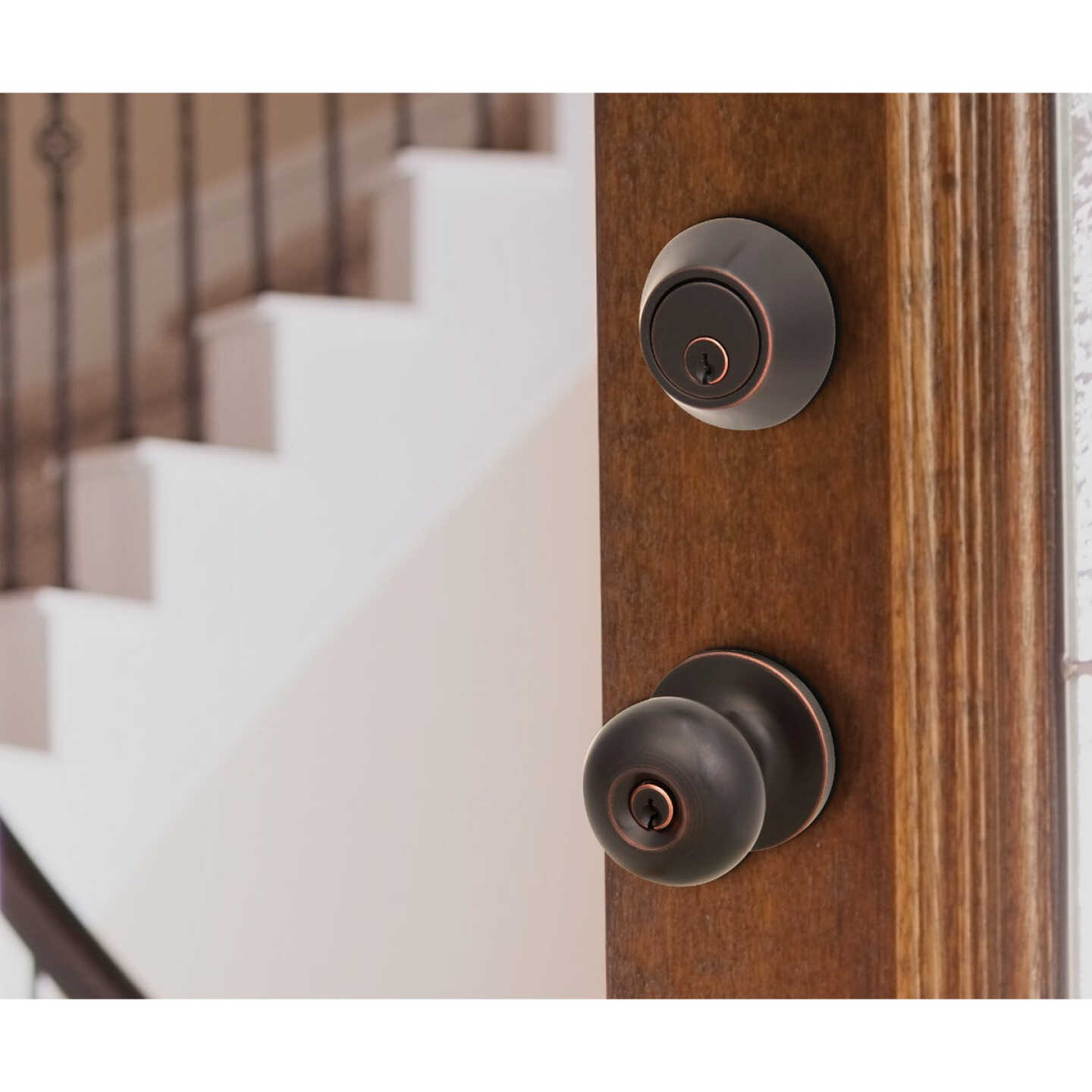 Steel Pro Oil Rubbed Bronze Deadbolt and Door Knob Combo Image 3