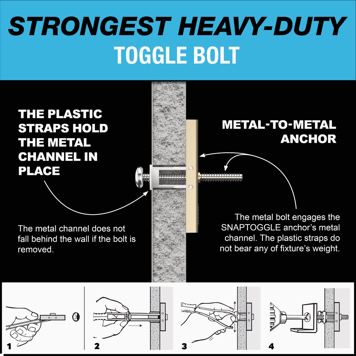 Toggler Snaptoggle 1/4 In.-24 x 2 In. Toggle Bolt (2-Count) Image 5