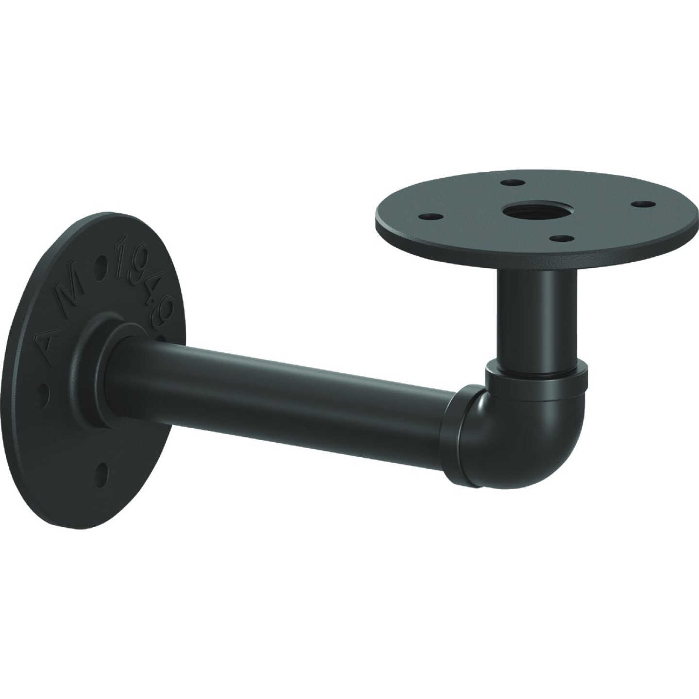 Knape & Vogt Birmingham 8 In. Black Elbow Pipe Shelf Bracket Image 1