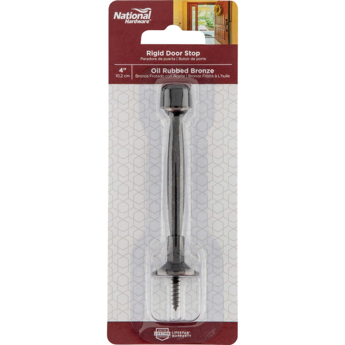 National Hardware 4 In. Oil Rubbed Bronze Rigid Door Stop Image 2