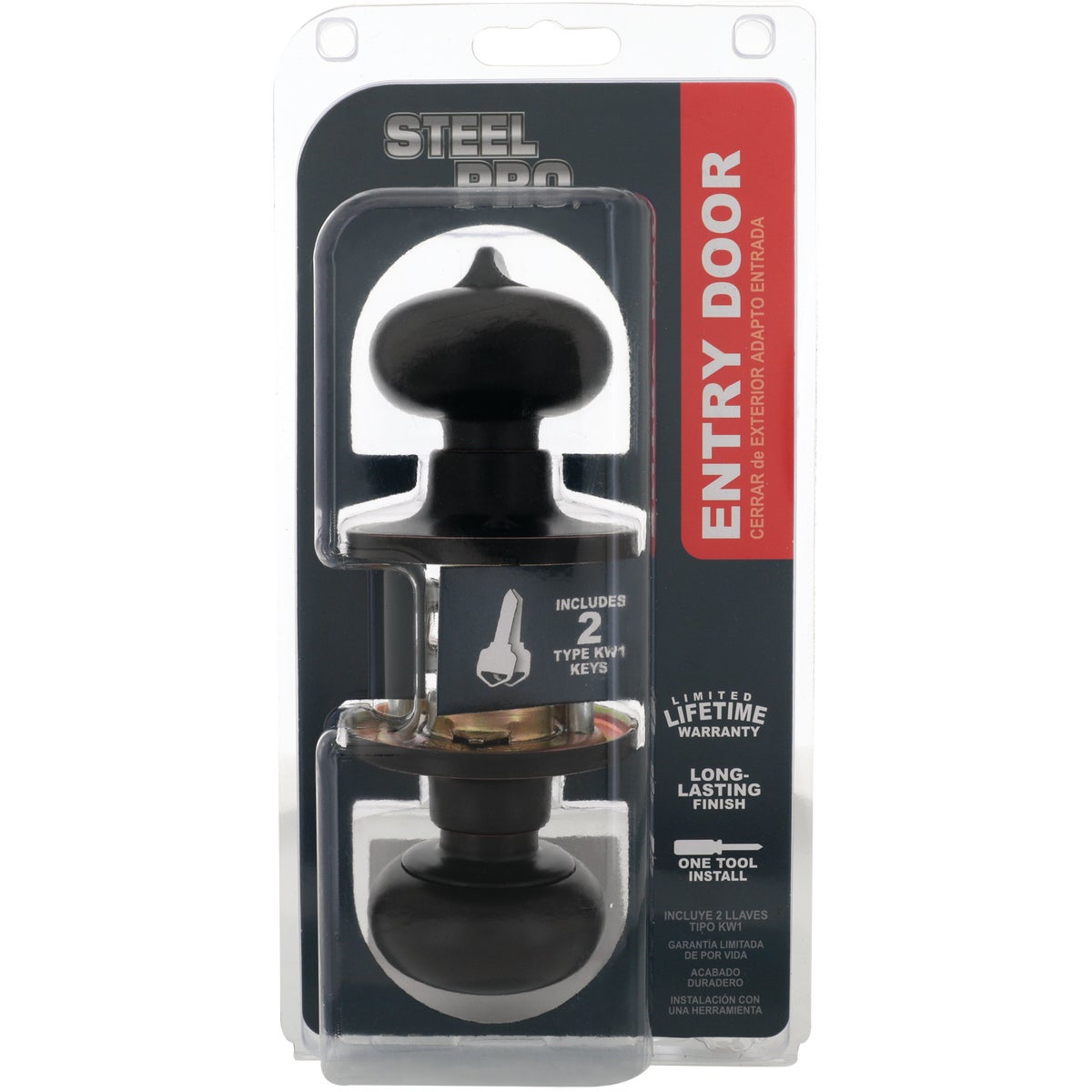 Steel Pro Oil Rubbed Bronze Entry Door Knob Image 2