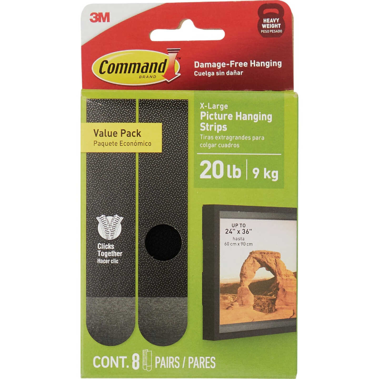Command 20 Lb. Black Picture Hanging Strips, 8 Pairs Image 7