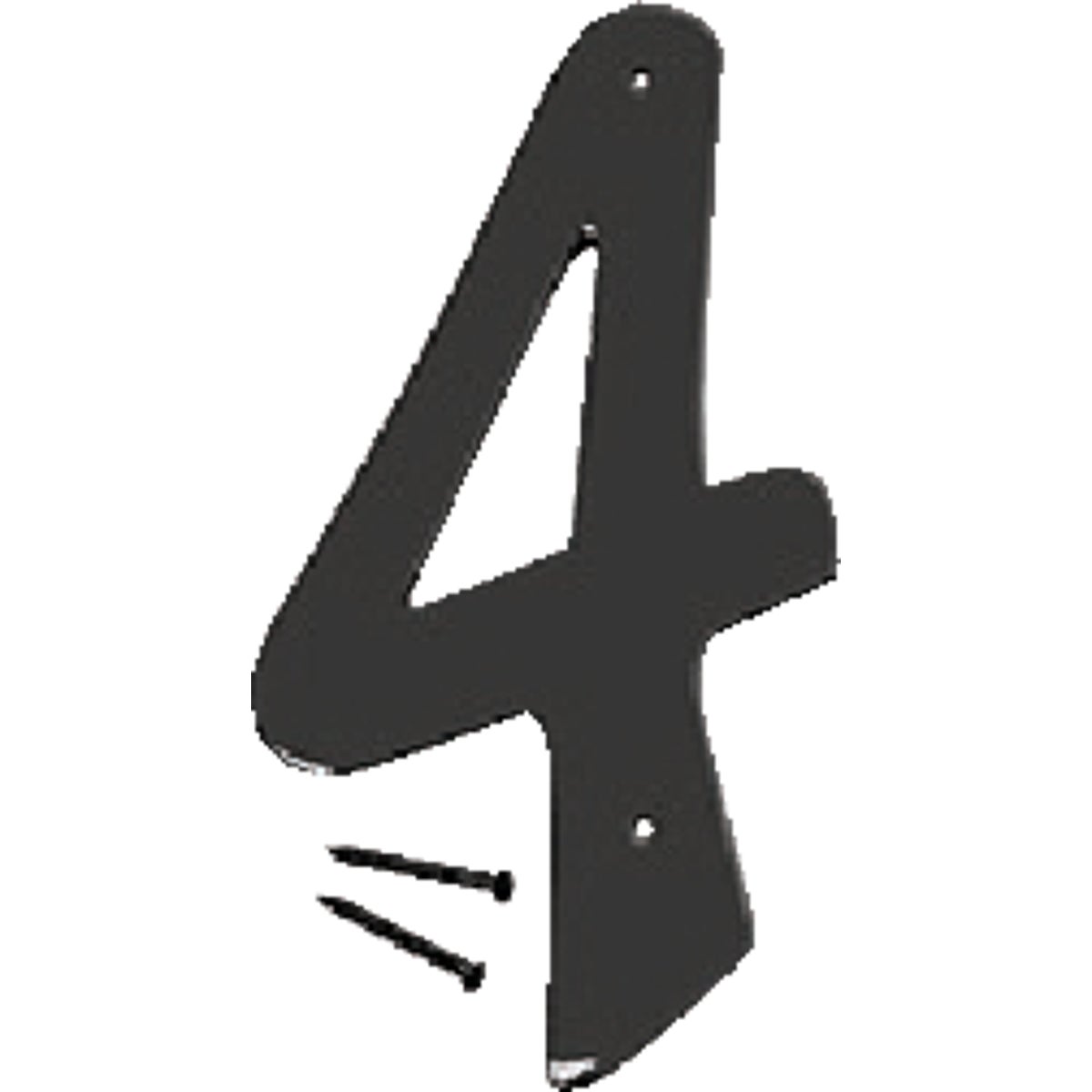 Hy-Ko 4 In. Satin Black Number 4 Image 1
