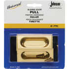 Johnson Hardware 3 In. Rectangular Brass Flush Pocket Door Pull (2-Count) Image 2