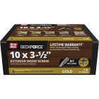 Grip-Rite DeckForce PrimeGuard Nano #10 x 3-1/2 In. Star Drive Gold Screw (1 Lb.) Image 1