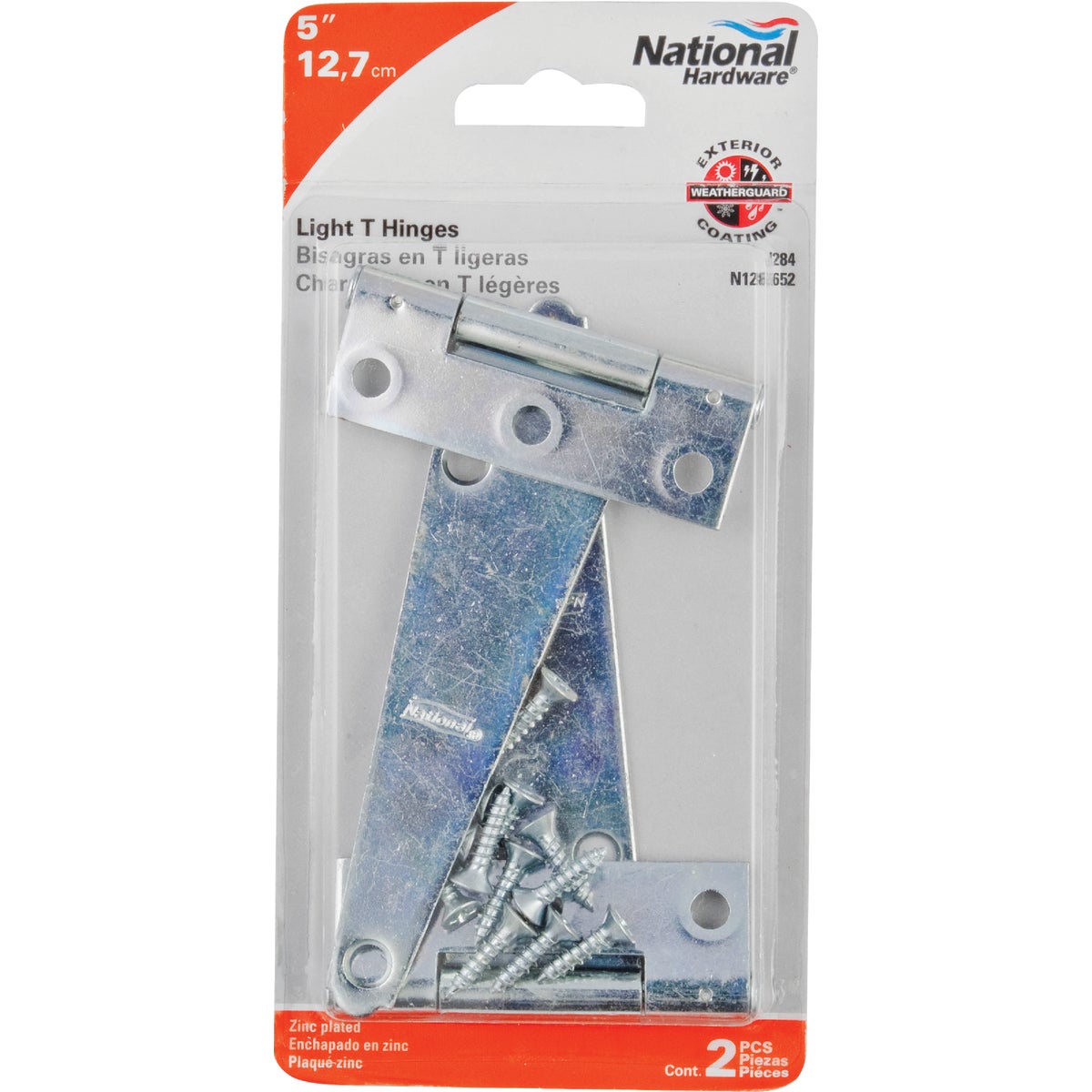 National Hardware 5 In. Light Duty T-Hinge With Screw (2 Count) Image 2