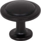 Elements Gatsby 1-1/4" Diameter Matte Black Mushroom Knob Image 1
