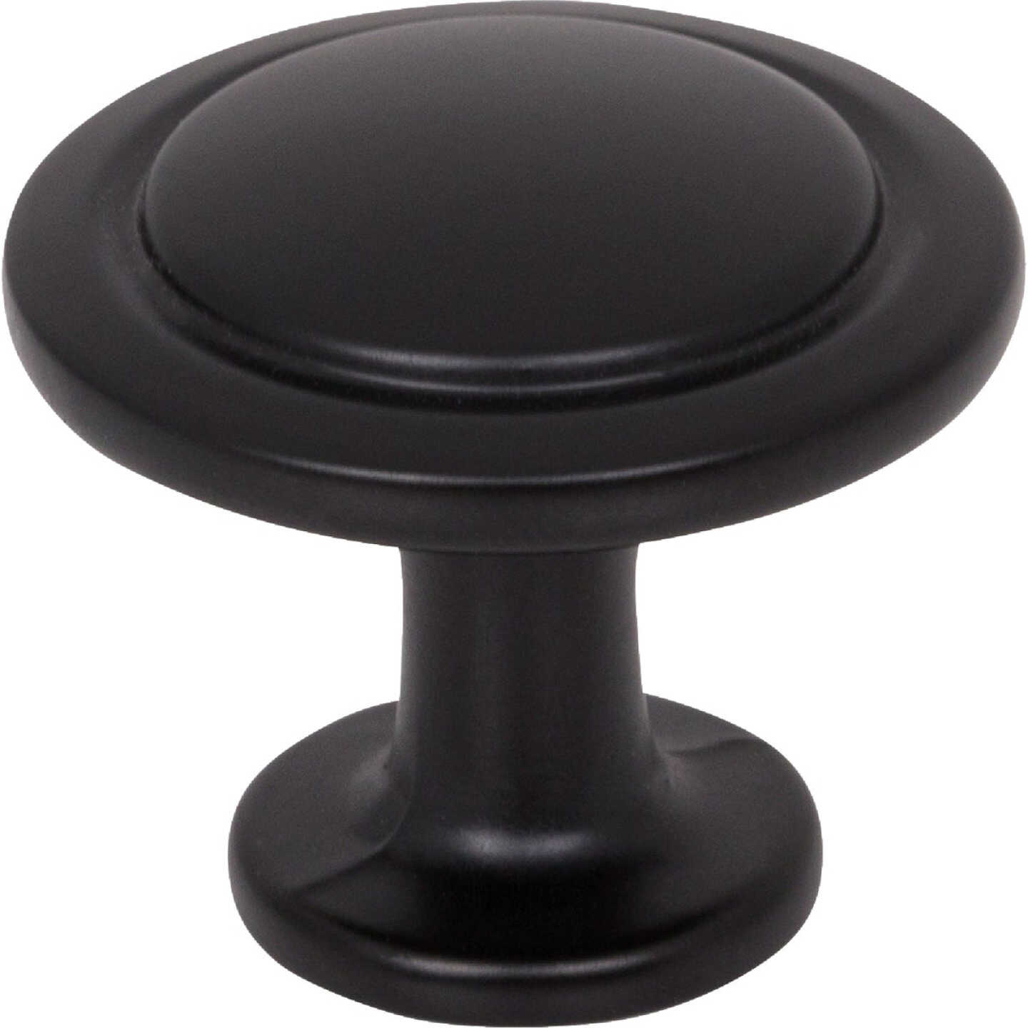 Elements Gatsby 1-1/4" Diameter Matte Black Mushroom Knob Image 1