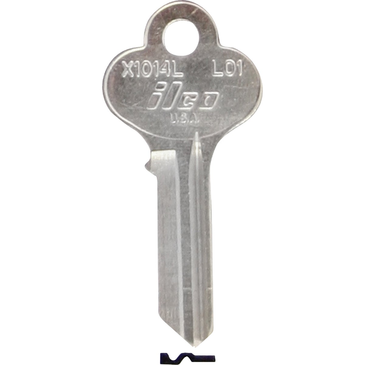ILCO Lori Nickel Plated House Key, LO1 / X1014L (10-Pack)