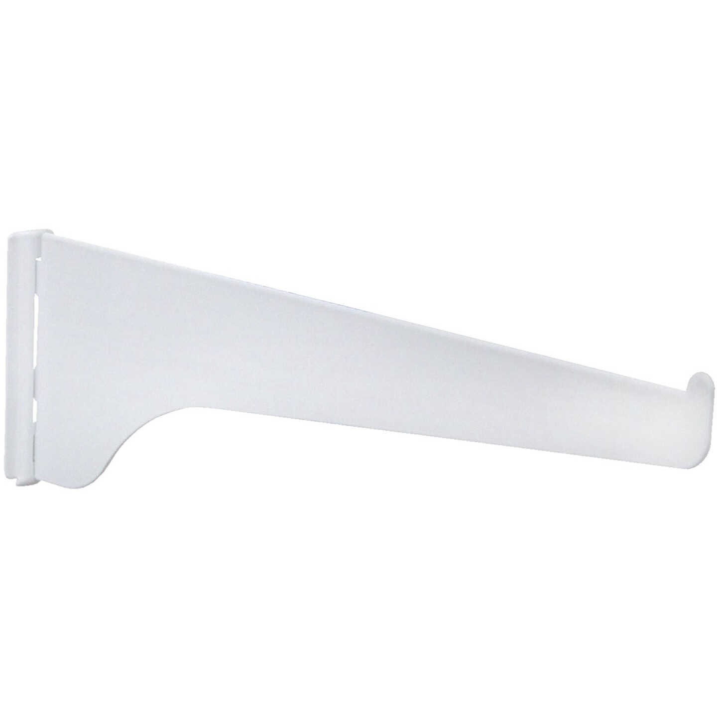 Knape & Vogt 180 Series 16 In. White Steel Regular-Duty Single-Slot Shelf Bracket Image 1