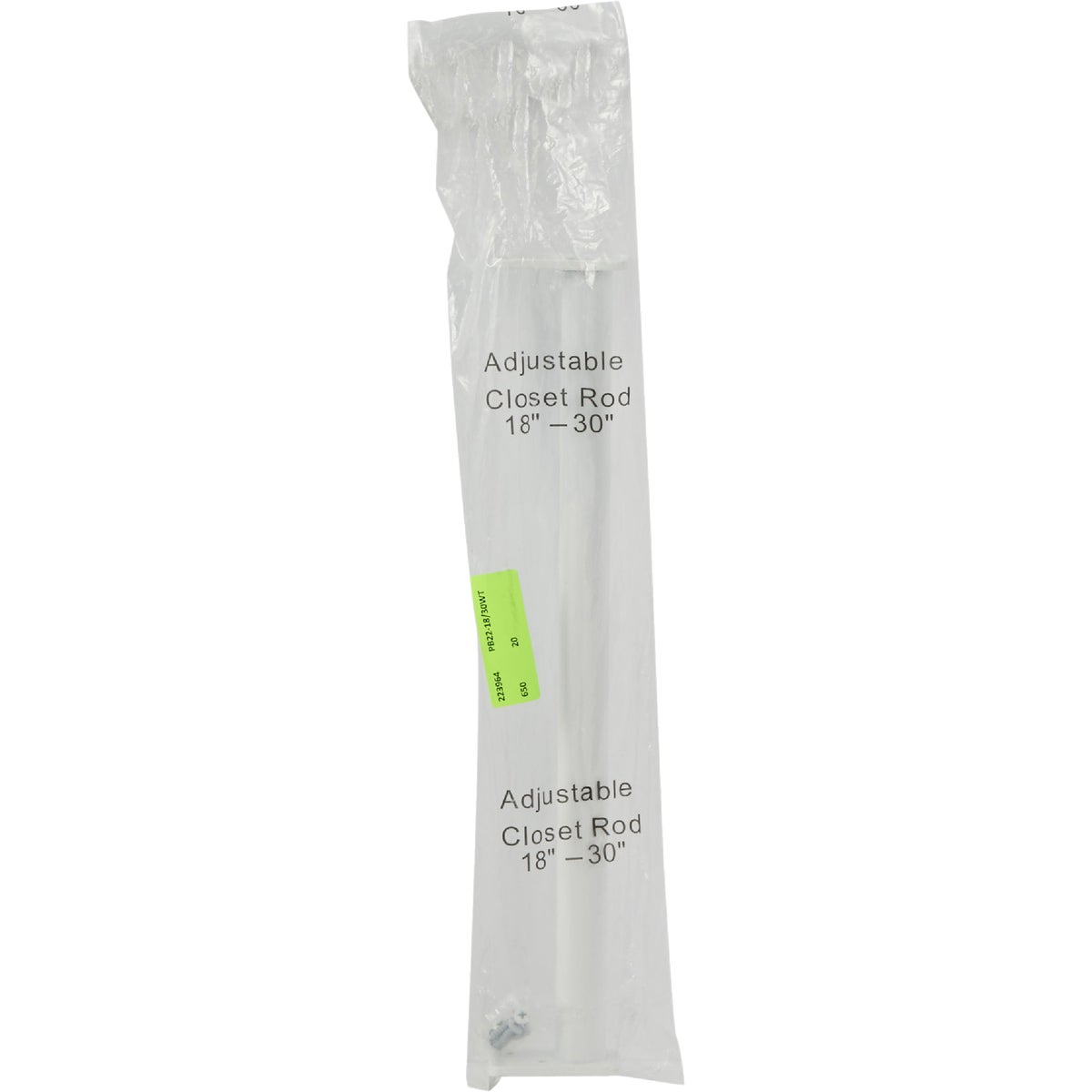 John Sterling Closet-Pro 18 In. to 30 In. x 1 In. Adjustable Closet Rod, White Image 2