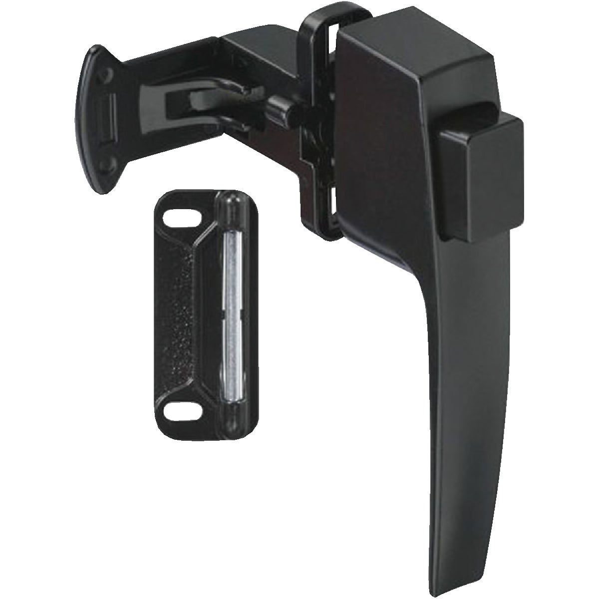 National Hardware Black Push Button Latch with 1-3/4 In. Hole Spacing