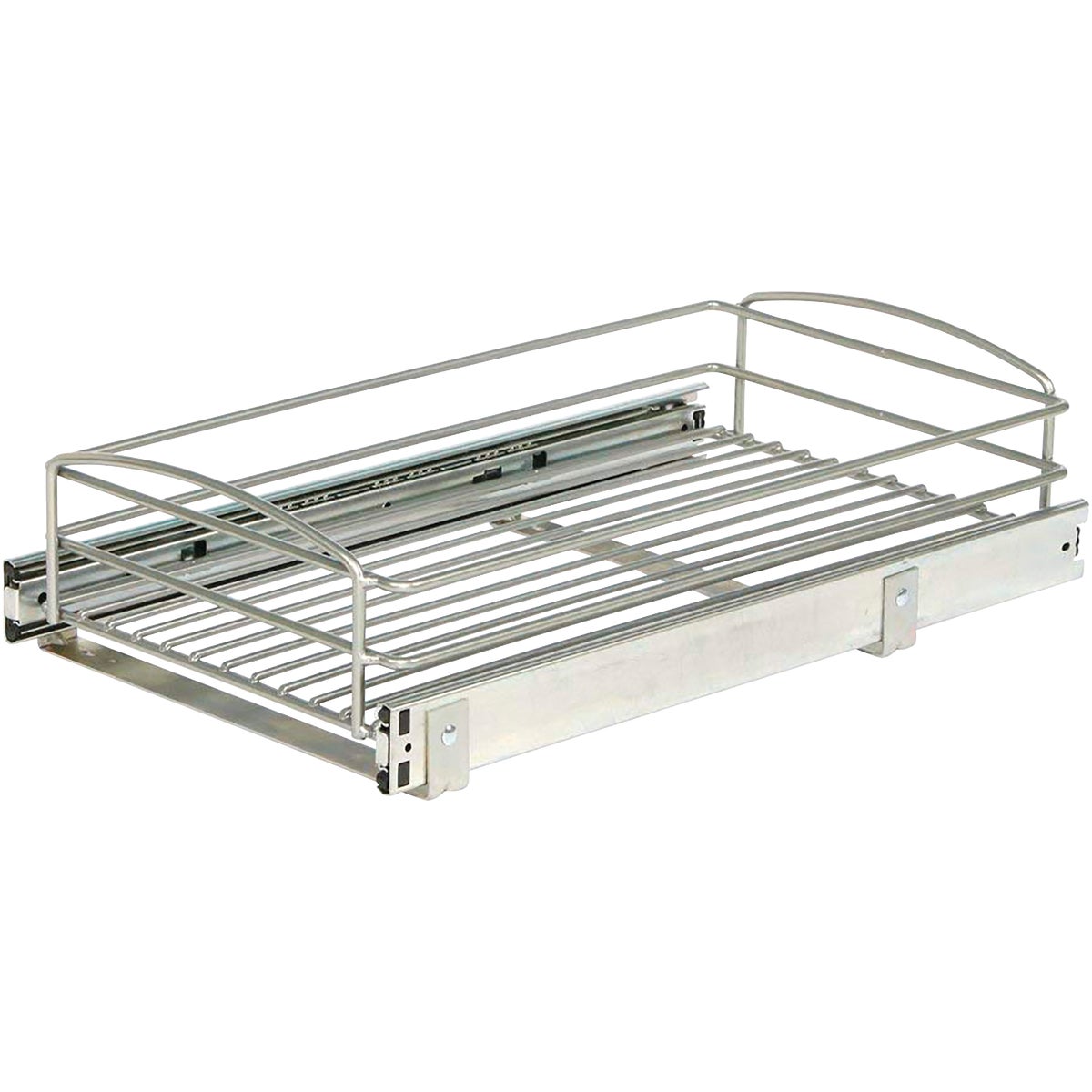 Knape & Vogt Real Solutions 11 In. Silver Multi-Use Pull-Out Basket Cabinet Organizer