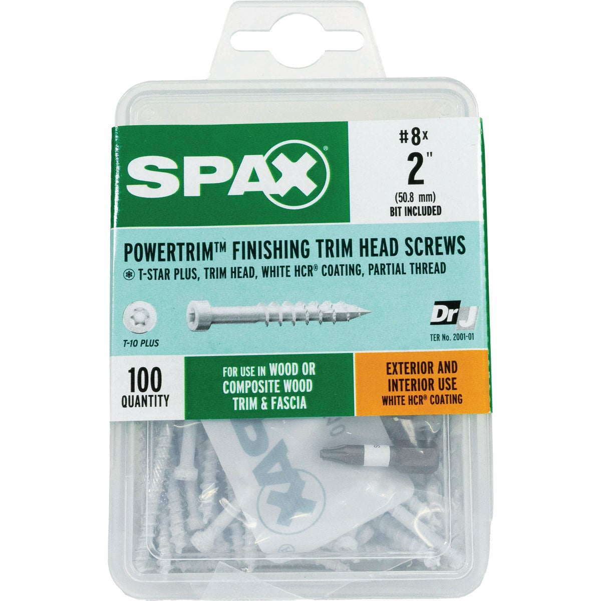 SPAX PowerTrim #8 x 2 In. T10 Plus Cylindric Head HCR (Exterior Rated) White Trim Screw (100-Ct.) Image 6
