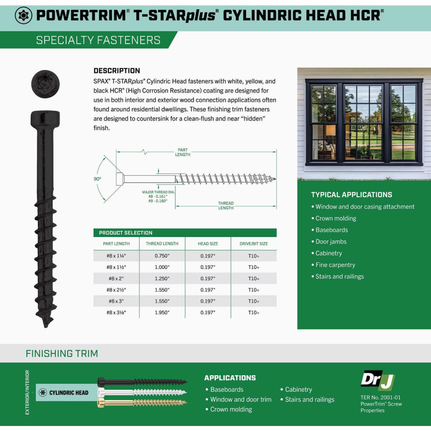 SPAX PowerTrim #8 x 2 In. T10 Plus Cylindric Head HCR (Exterior Rated) White Trim Screw (100-Ct.) Image 4
