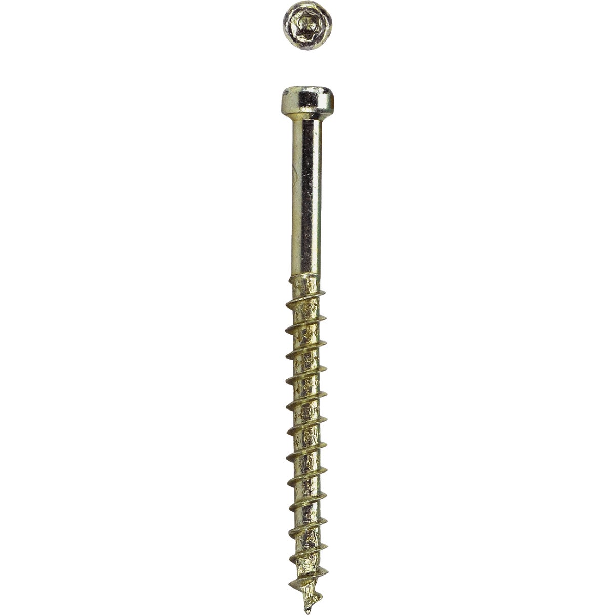SPAX #8 x 2 In. T10 Plus Cylindrical Head HCR (Exterior Rated) Yellow Trim Screw (100 Ct.)
