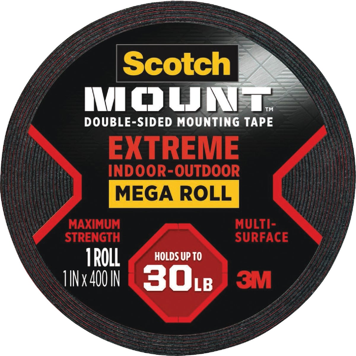 Scotch Mount 1 In. x 400 In. Extreme Double-Sided Mounting Tape Mega Roll Image 7