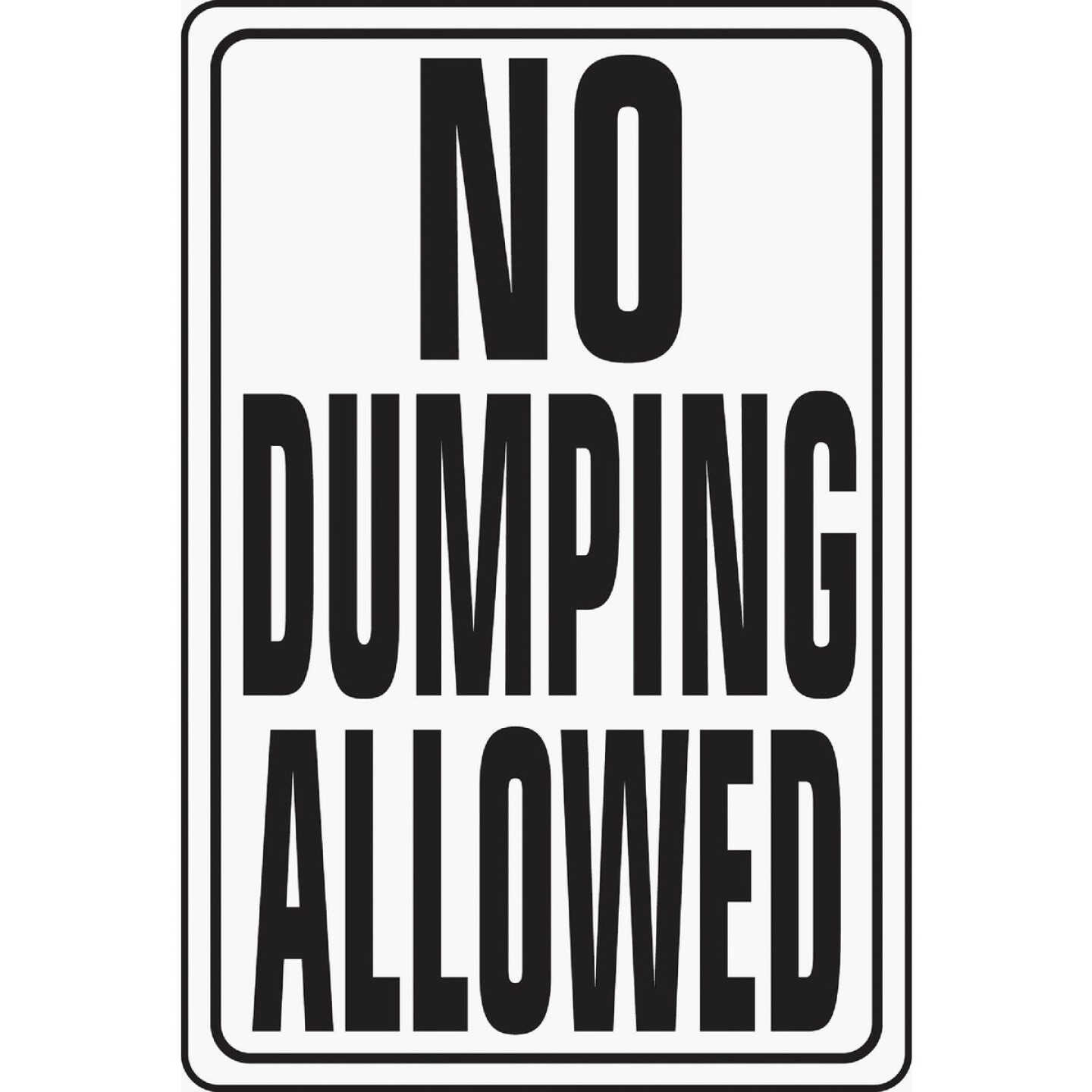 Hy-Ko Heavy-Duty Aluminum Sign, No Dumping Allowed Image 1