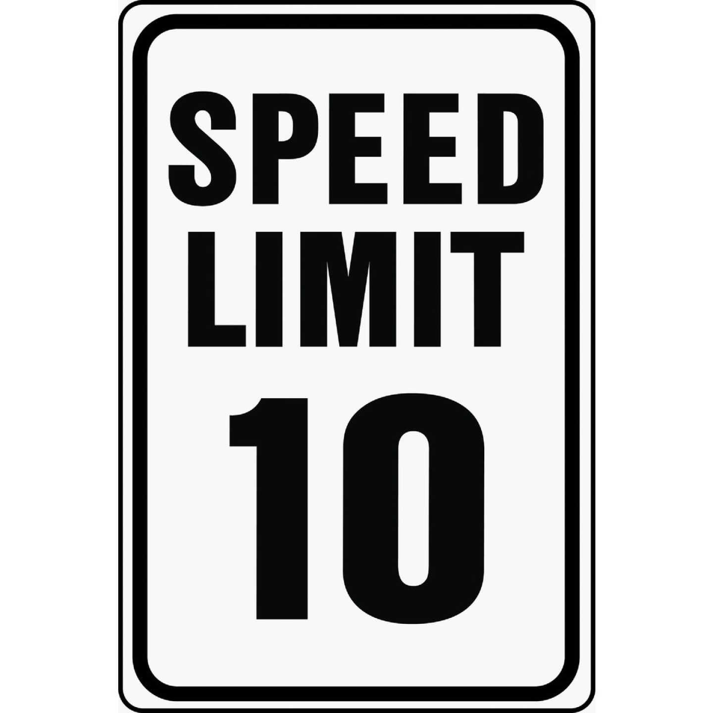 Hy-Ko Heavy-Duty Aluminum Sign, Speed Limit 10 Image 1