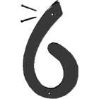 Hy-Ko 4 In. Satin Black Number 6 Image 1