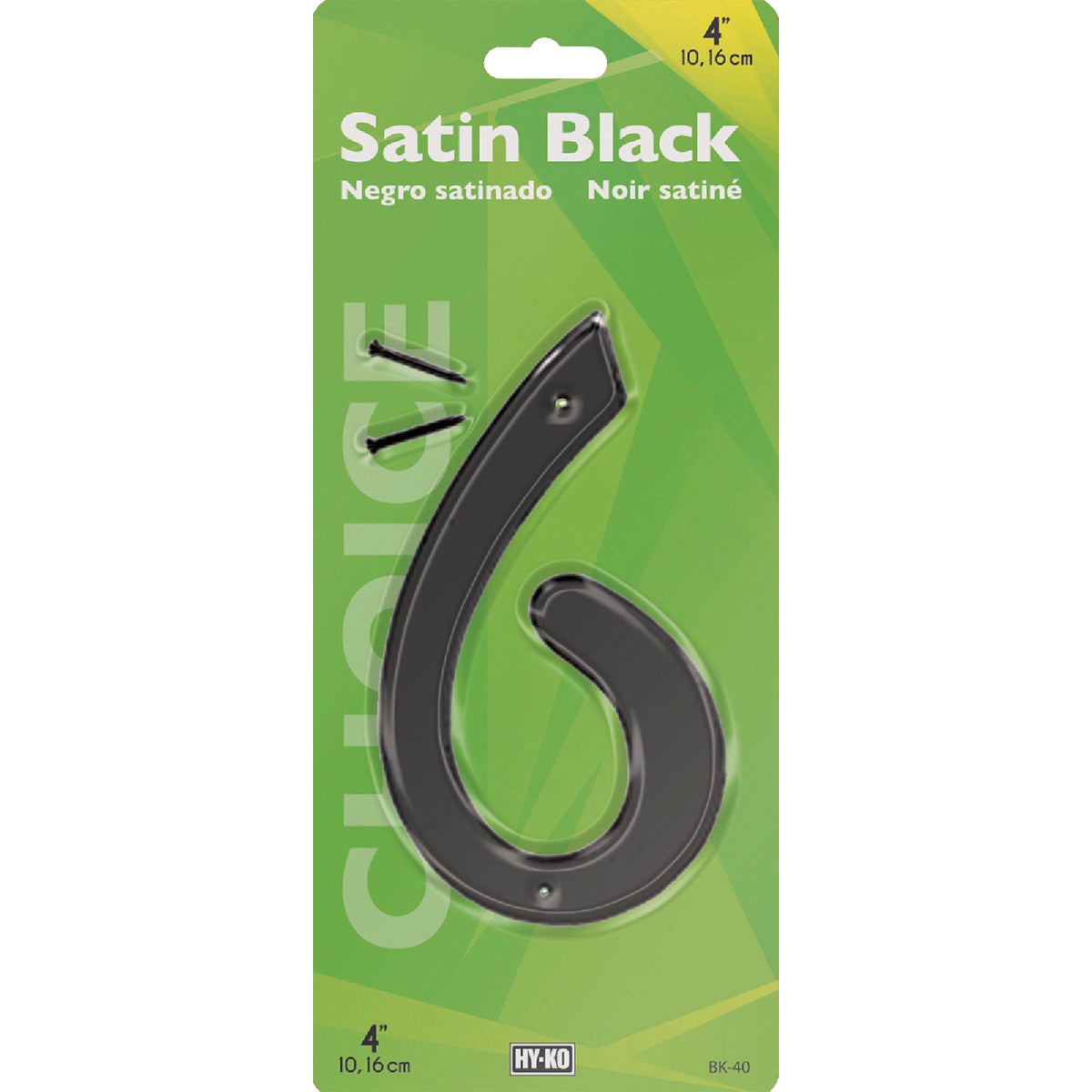 Hy-Ko 4 In. Satin Black Number 6 Image 2