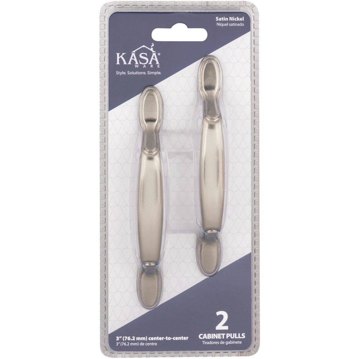 KasaWare 5 In. Satin Nickel Cabinet Pull (2-Pack) Image 2