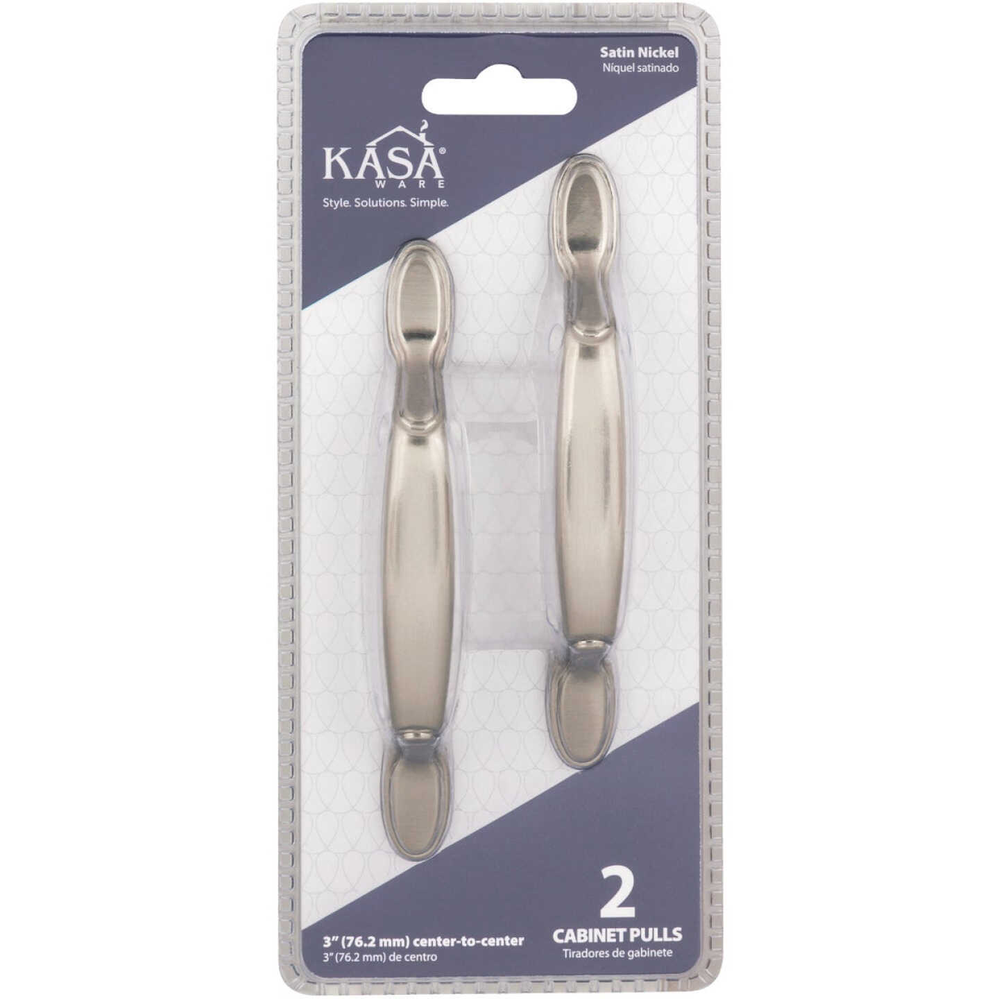 KasaWare 5 In. Satin Nickel Cabinet Pull (2-Pack) Image 2