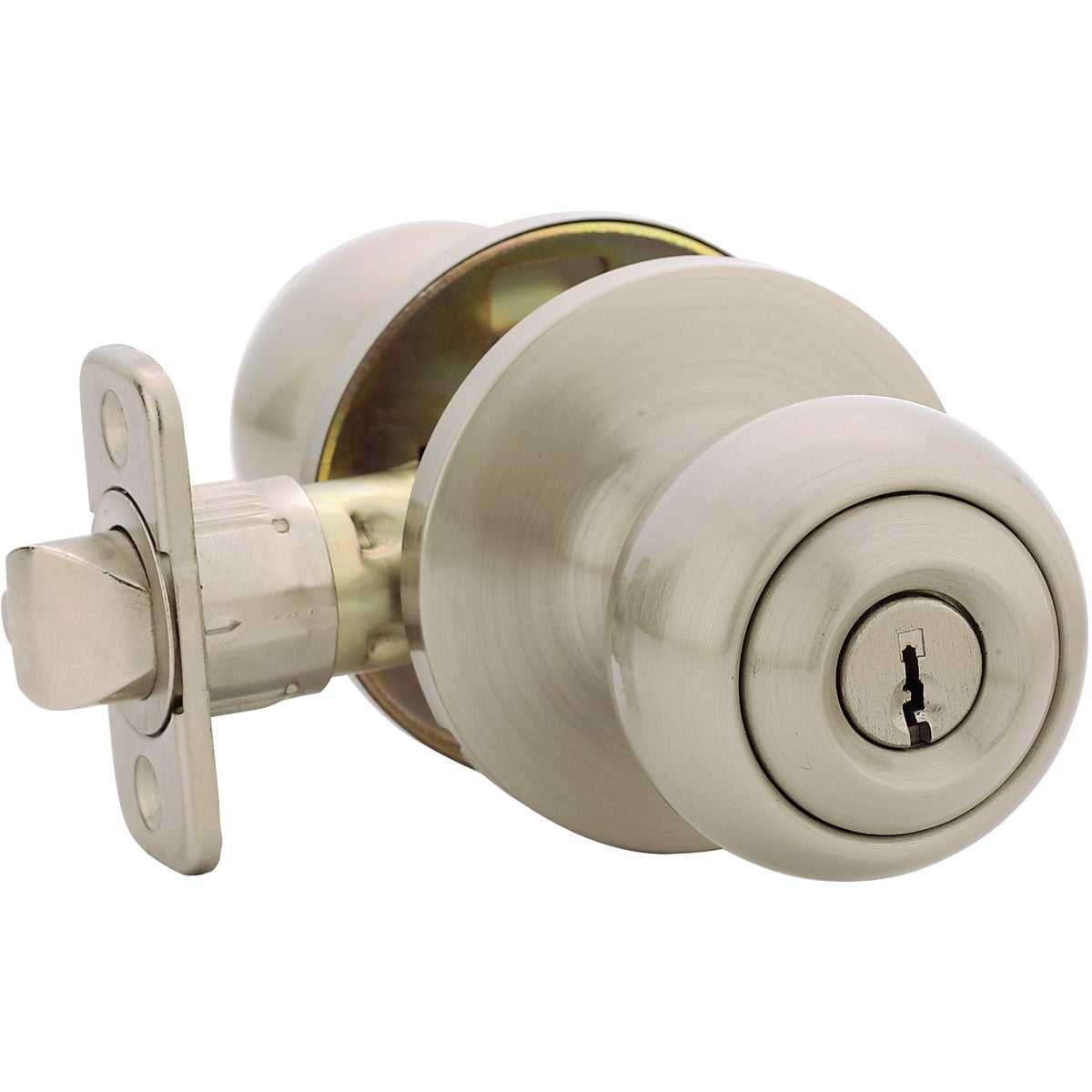 Steel Pro Brushed Nickel Entry Door Knob Image 3