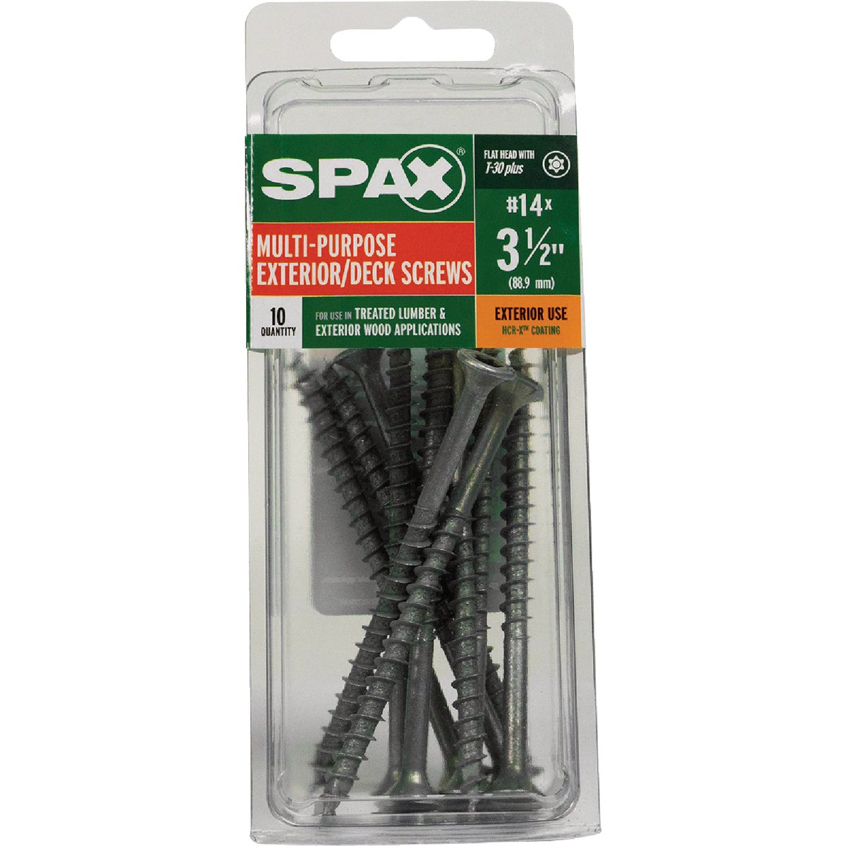 SPAX #14 x 3-1/2 In. T30 Plus Flat Head HCR-X (Exterior Rated) Deck Screw (10-Count) Image 4