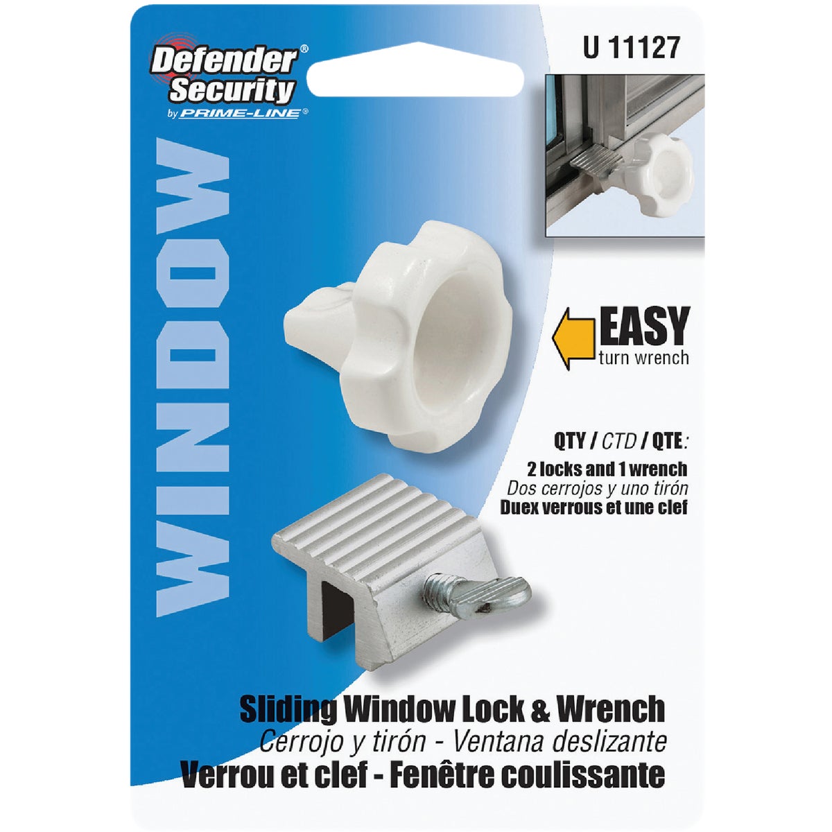 Defender Security Zinc Wrench & Window Lock Kit Image 2