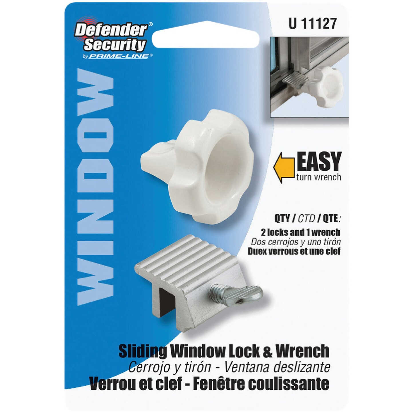 Defender Security Zinc Wrench & Window Lock Kit Image 2