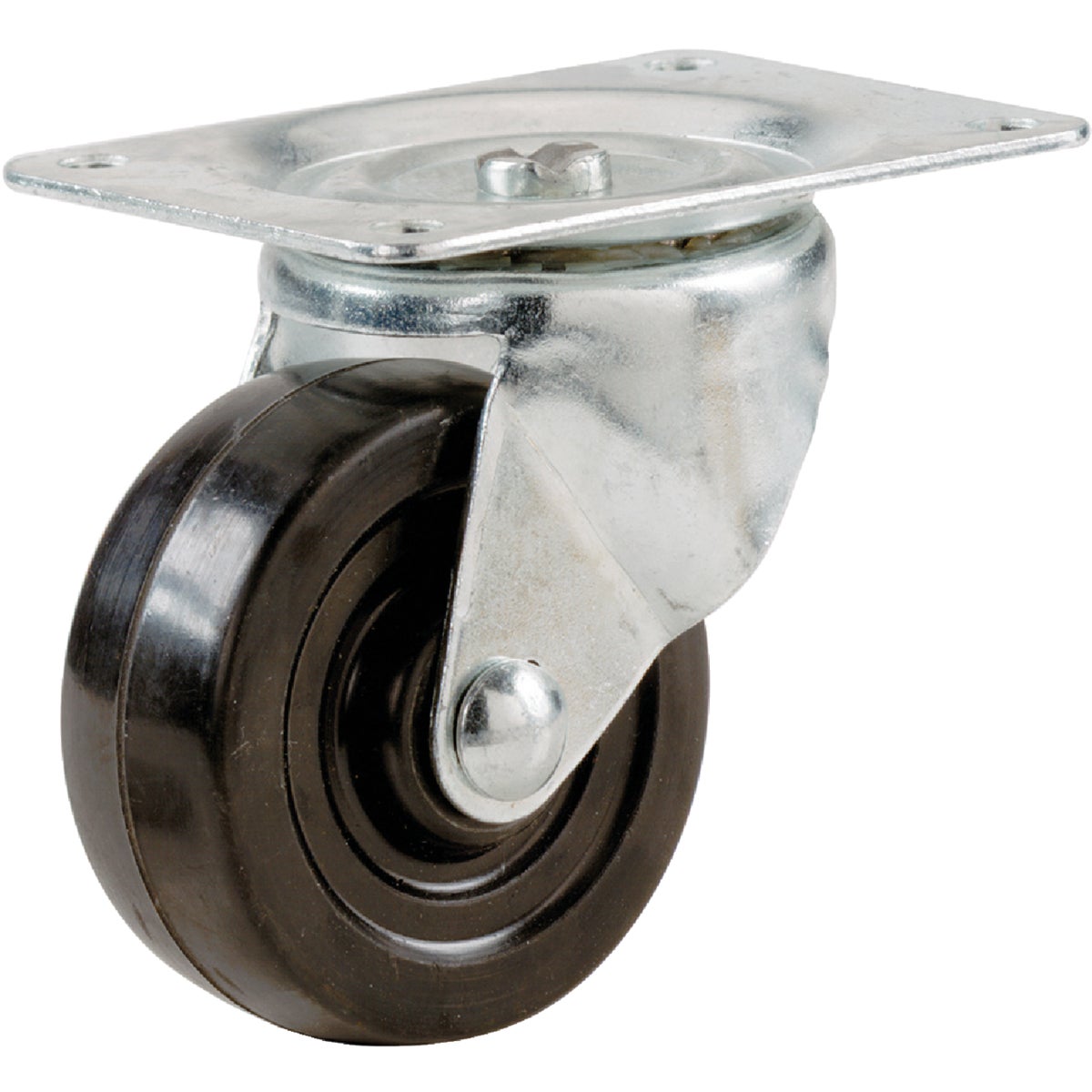 Shepherd Hardware 3 In. General-Duty Soft Rubber Swivel Plate Caster