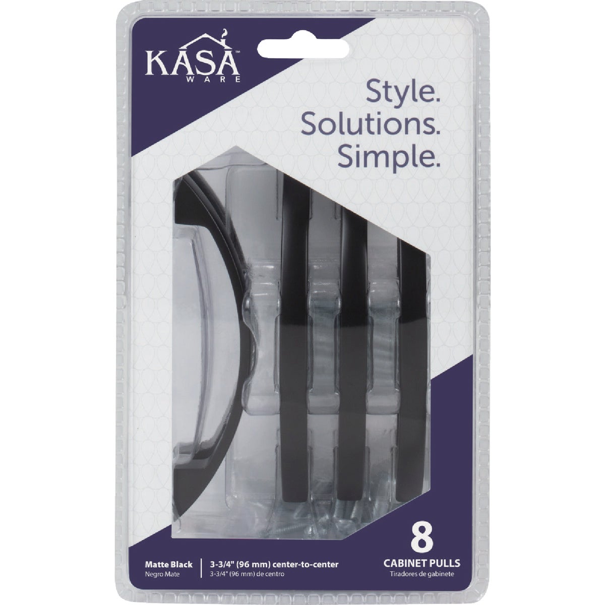  KasaWare 4-7/8 In. Overall Length Matte Black Contemporary Pull (8-Pack) Image 2