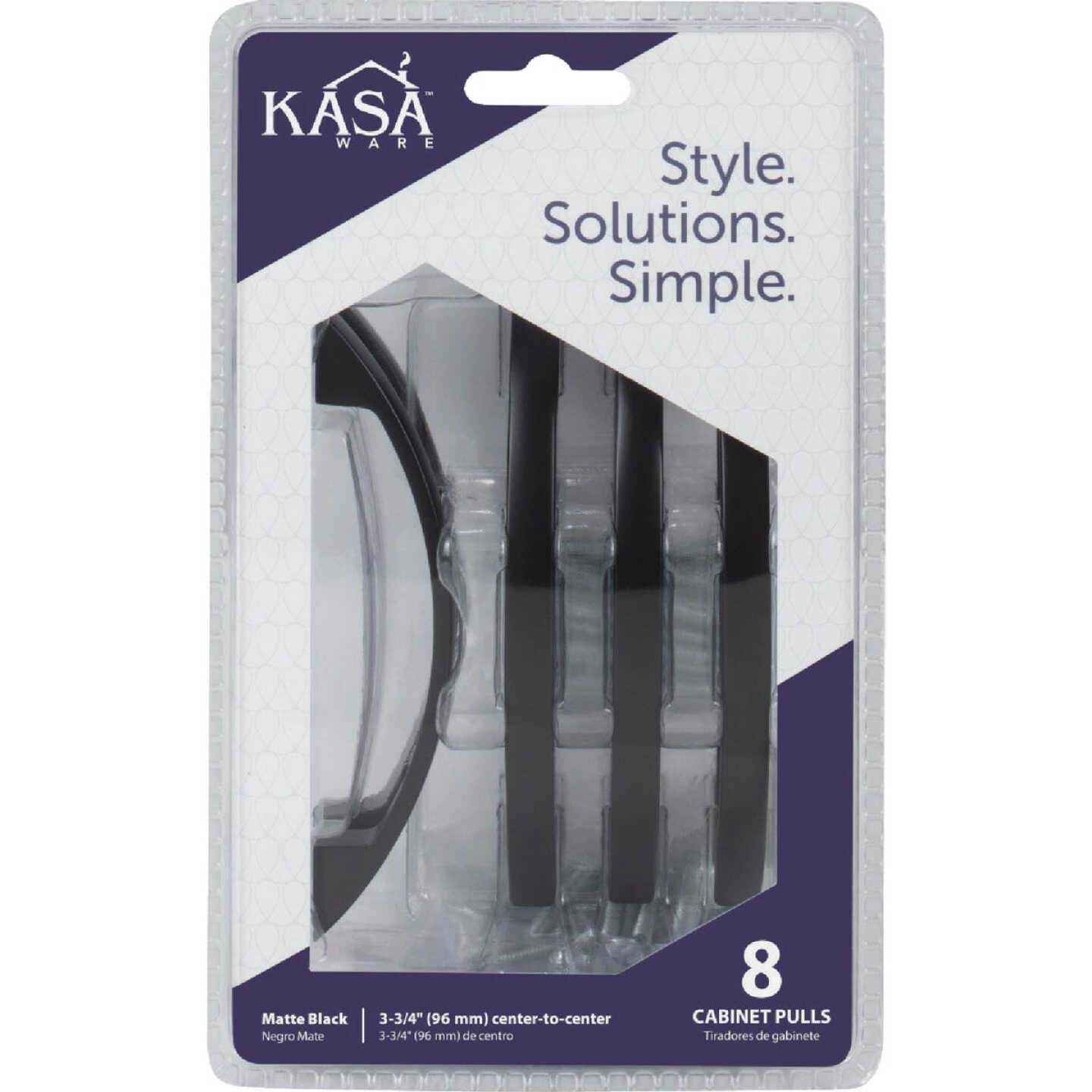 KasaWare 4-7/8 In. Overall Length Matte Black Contemporary Pull (8-Pack) Image 2
