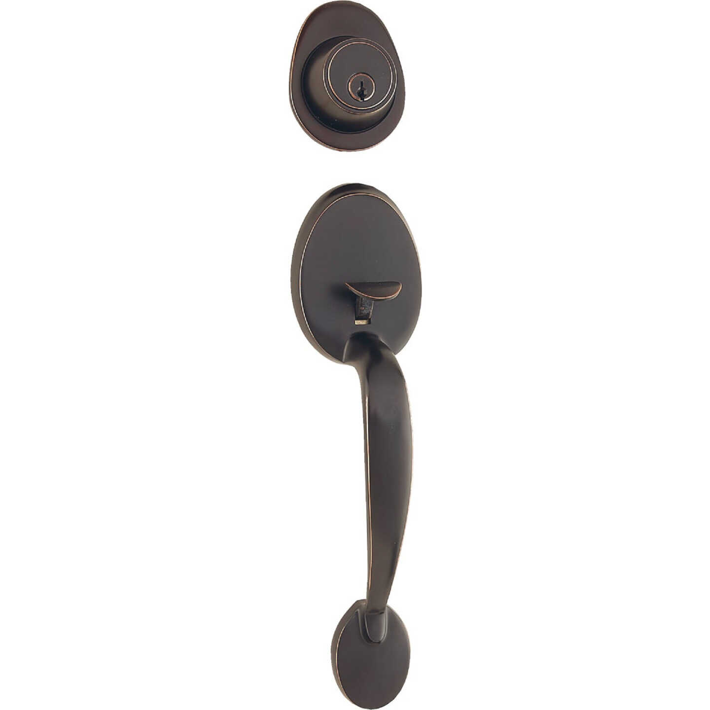 Steel Pro Oil Rubbed Bronze Entry Door Handleset with Tulip Knob Image 1