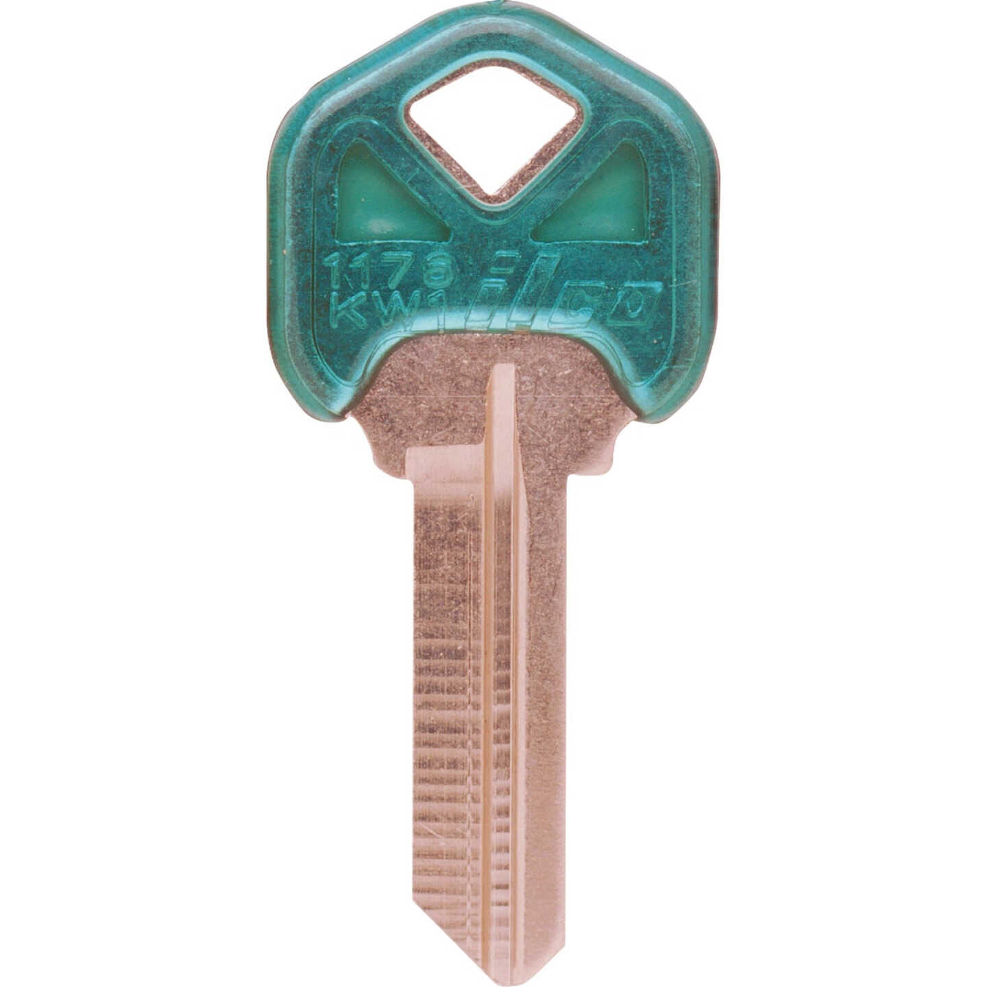 ILCO Kwikset Design Decorative House Key, KW1-Teal (5-Pack) Image 1