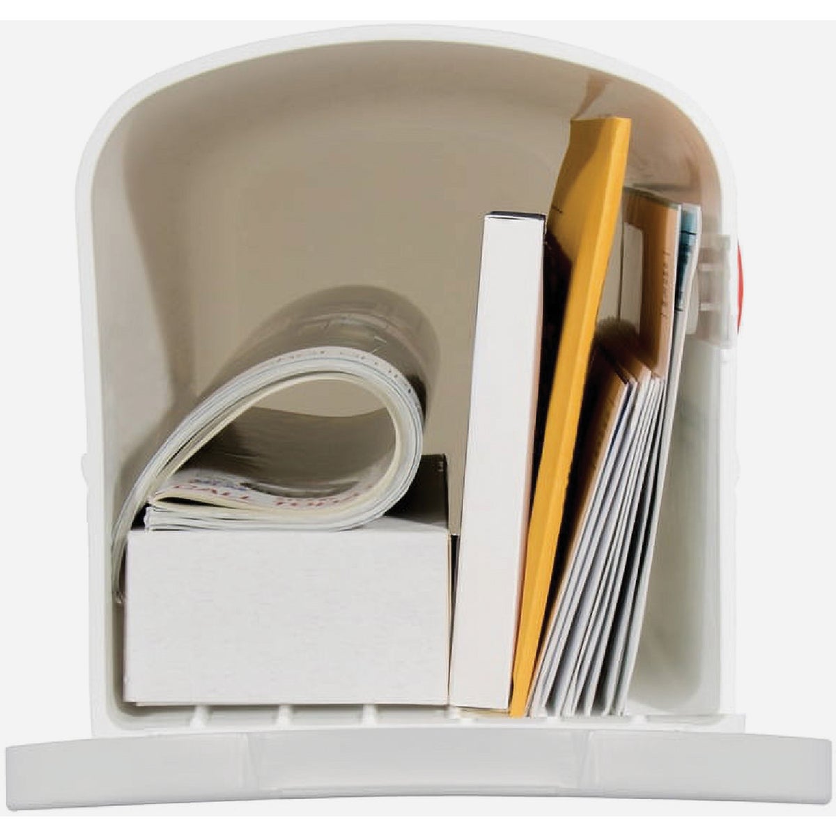 Parsons Medium White Plastic Post Mount Mailbox Image 2
