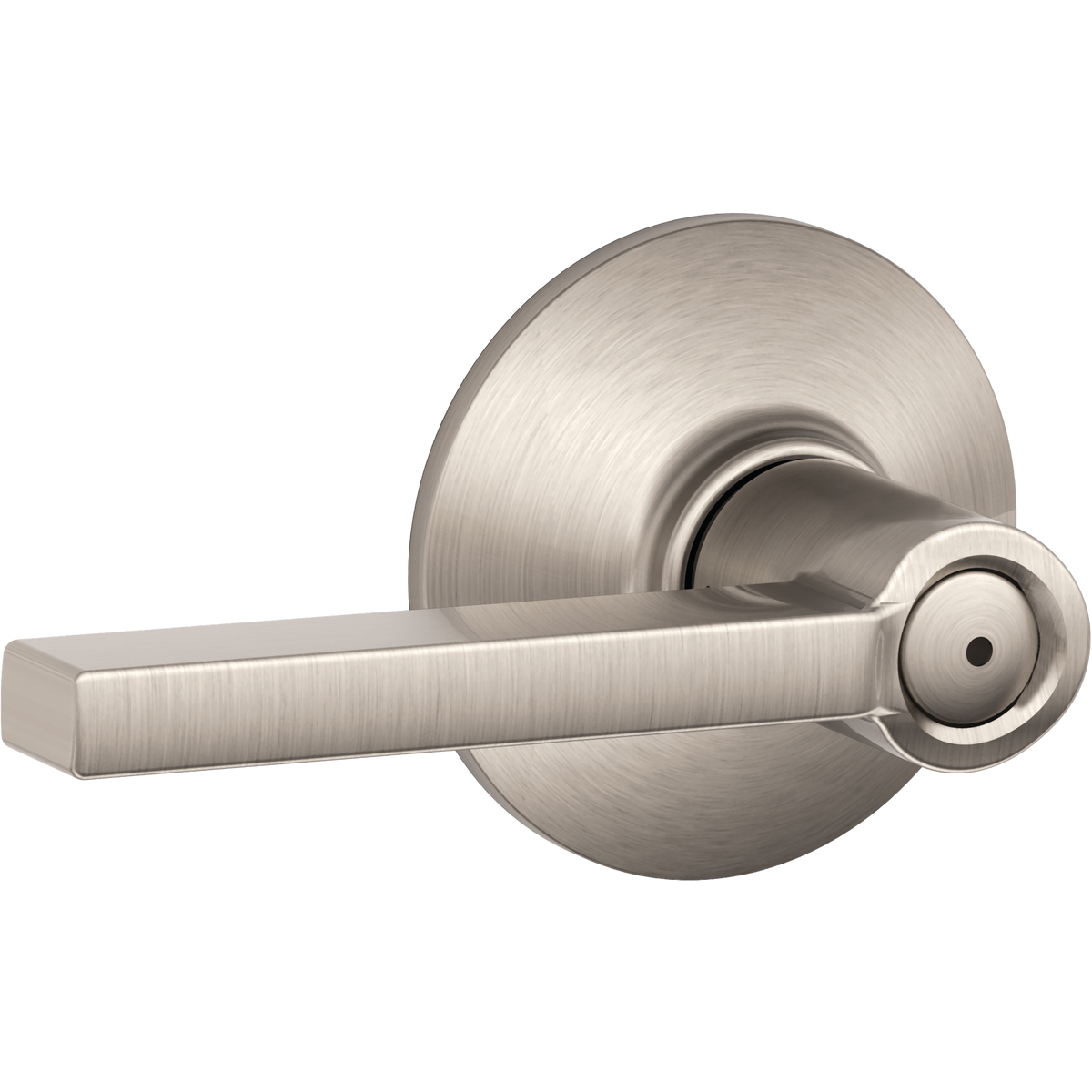 Schlage Latitude Satin Nickel Privacy Door Lever Image 1