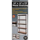 L-Beam 34 In. x 72 In. x 14 In. Black Steel 5-Tier Shelving Image 3