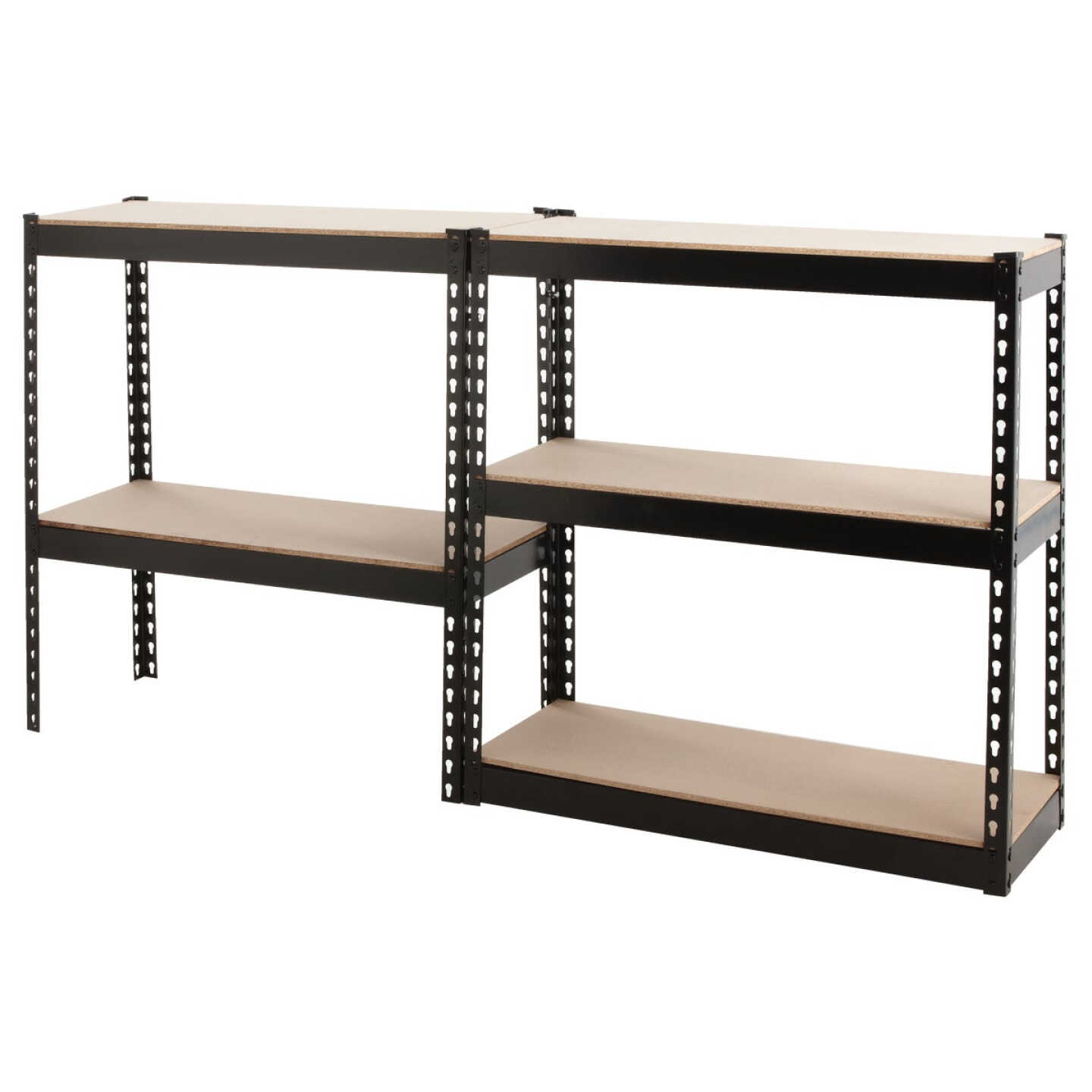 L-Beam 34 In. x 72 In. x 14 In. Black Steel 5-Tier Shelving Image 5