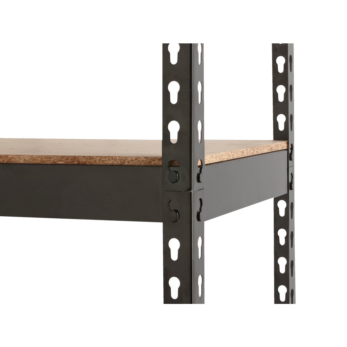 L-Beam 34 In. x 72 In. x 14 In. Black Steel 5-Tier Shelving Image 6