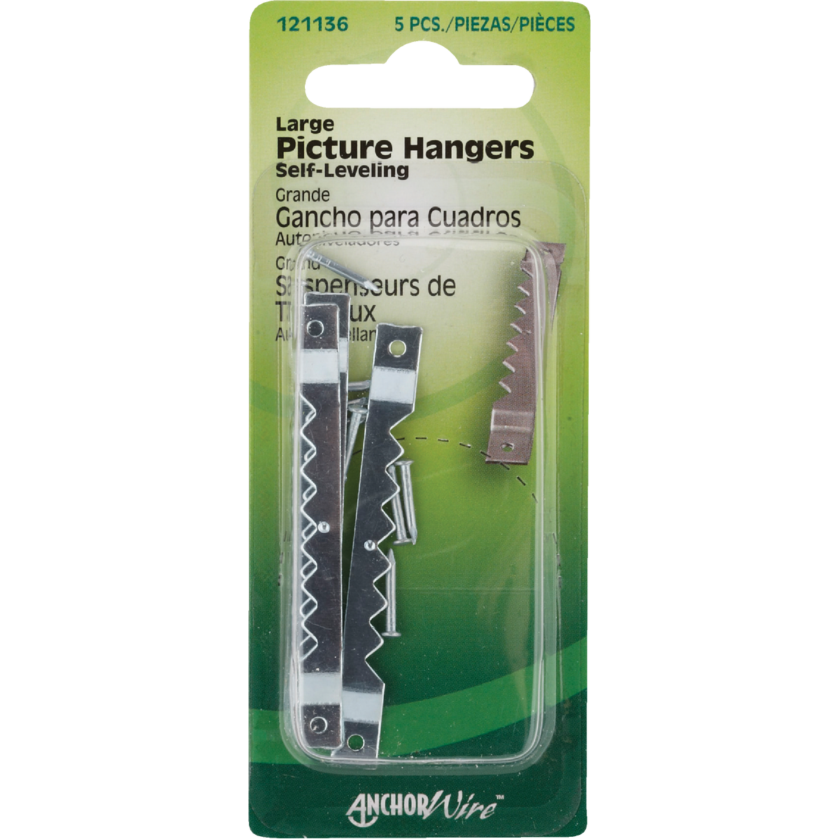 Hillman Anchor Large Wire Sawtooth Hangers (5 Count)