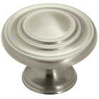 Amerock Inspirations 1.3125 In. Dia. Round Satin Nickel Cabinet Knob Image 1