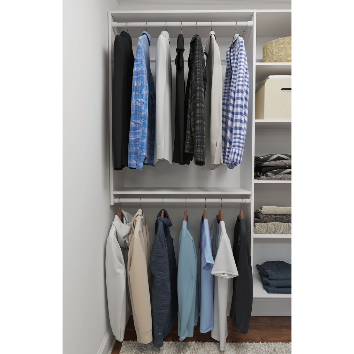 Easy Track 35 In. W. x 14 In. D. Laminated Closet Shelf, White (2-Pack) Image 2